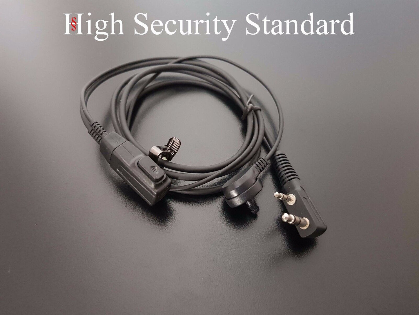 Security Headset 2 Pin Baofeng Pofung Ohrhörer Kopfhörer BLACK EDITION 2019 NEU